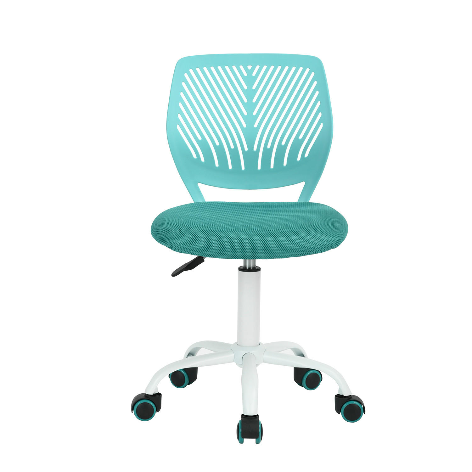 DREHSTUHL TÜRKIS - Weiß/Hellblau, Metall (38/87/39cm) - Urban Meuble