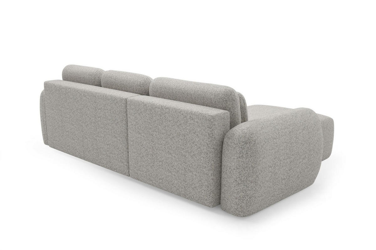 ECKSOFA Gaston Mit Schlaffunktion - Greige, Holzwerkstoff/Textil (304/190cm) - Fun Möbel