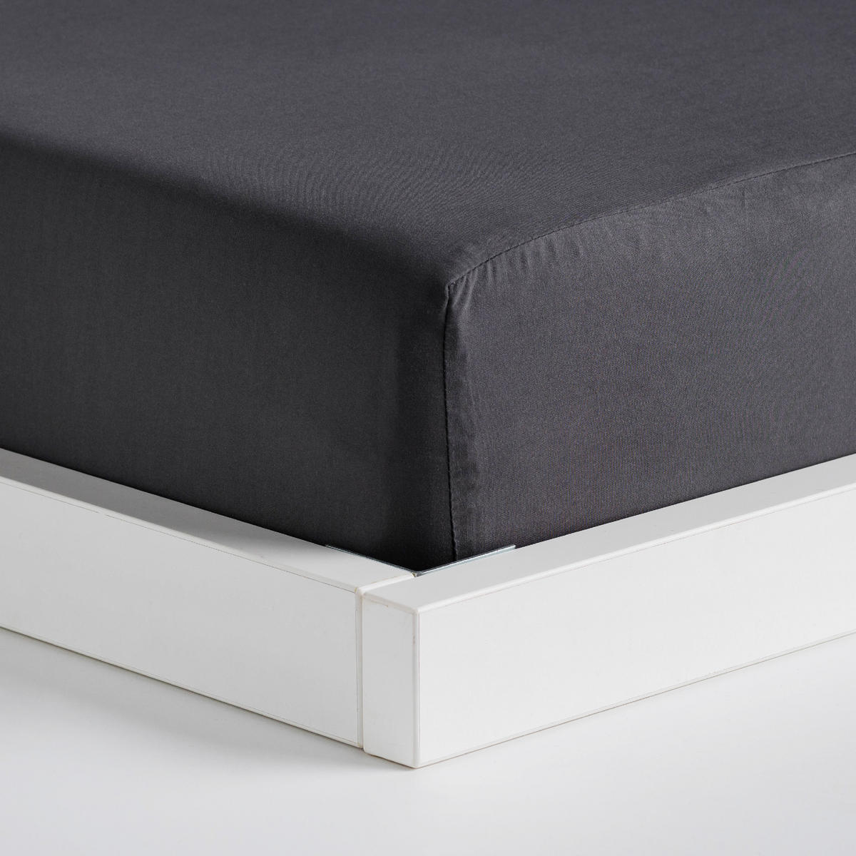 SPANNBETTTUCH Satinette - Schwarz, Textil (200/220cm) - home&you