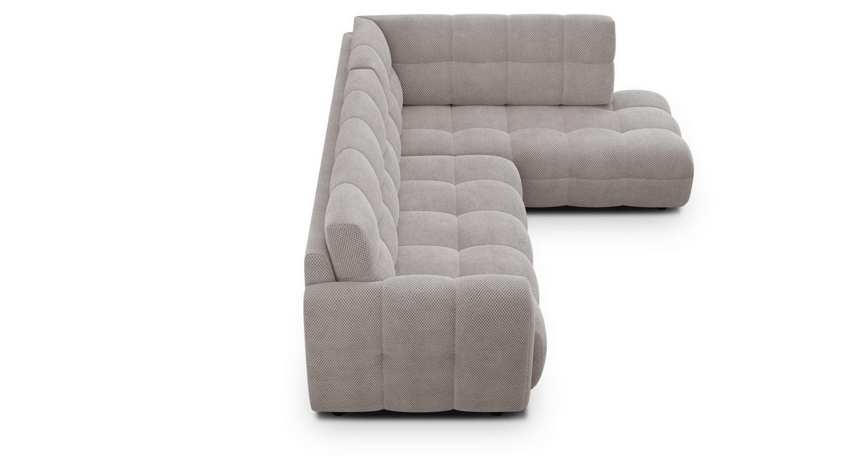 ECKSOFA MELLOW 5-Sitzer, beige - Beige/Schwarz, Holz/Textil (283/191cm) - Courtois Laville