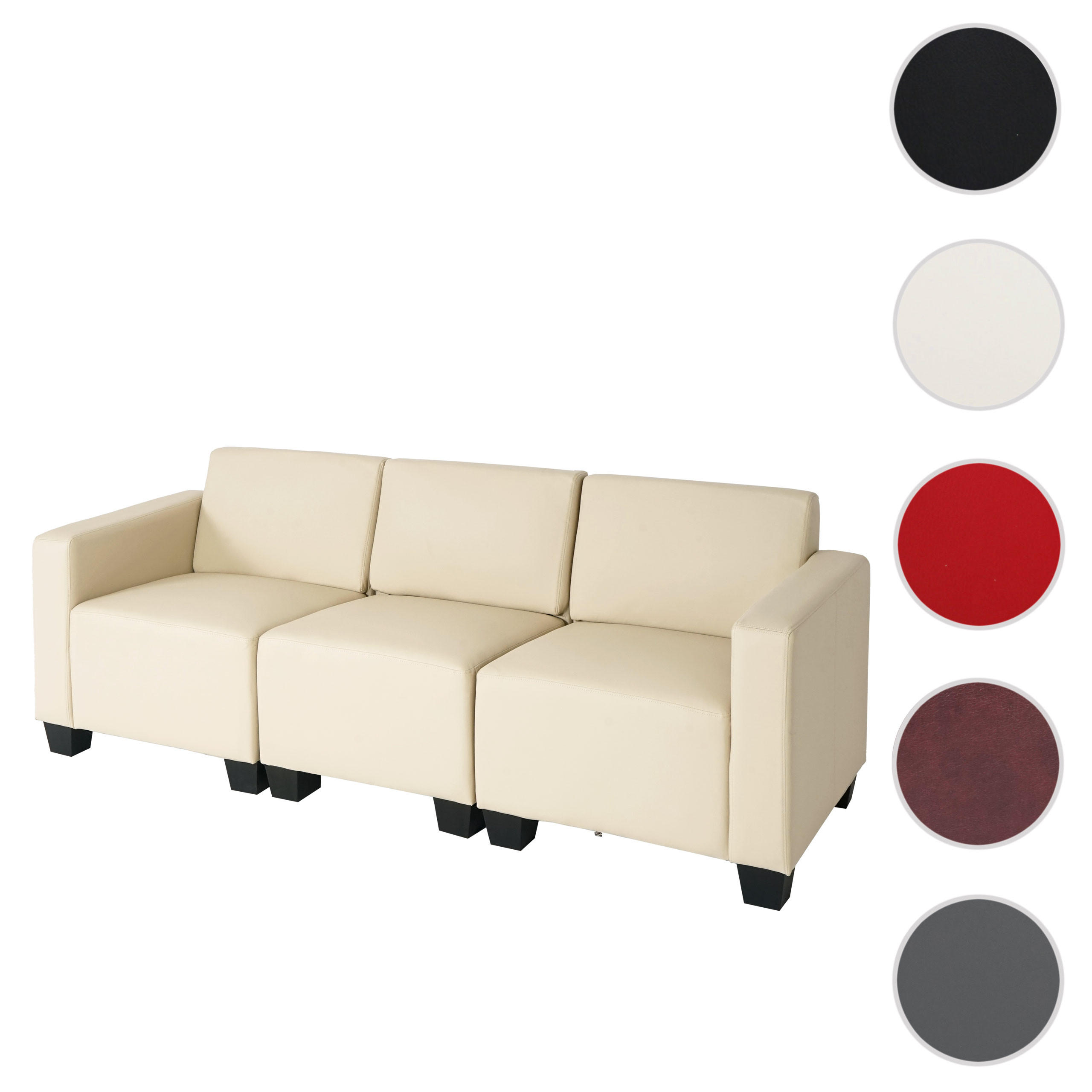 Thumbnail - MCW 3-Sitzer, Beige, Textil, 193x76x72 cm, Wohnzimmer, Sofas & Couches, Sofas, 3-Sitzer Sofas