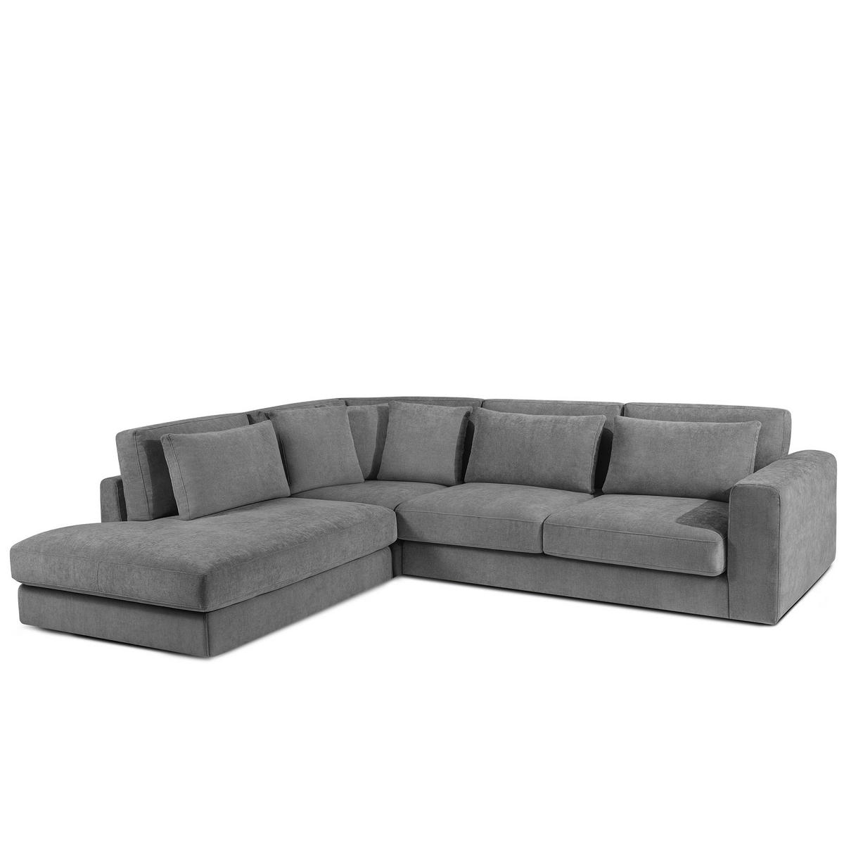ECKSOFA links VERUS - Dunkelgrau, Holz/Holzwerkstoff (297/248cm) - KONSIMO®