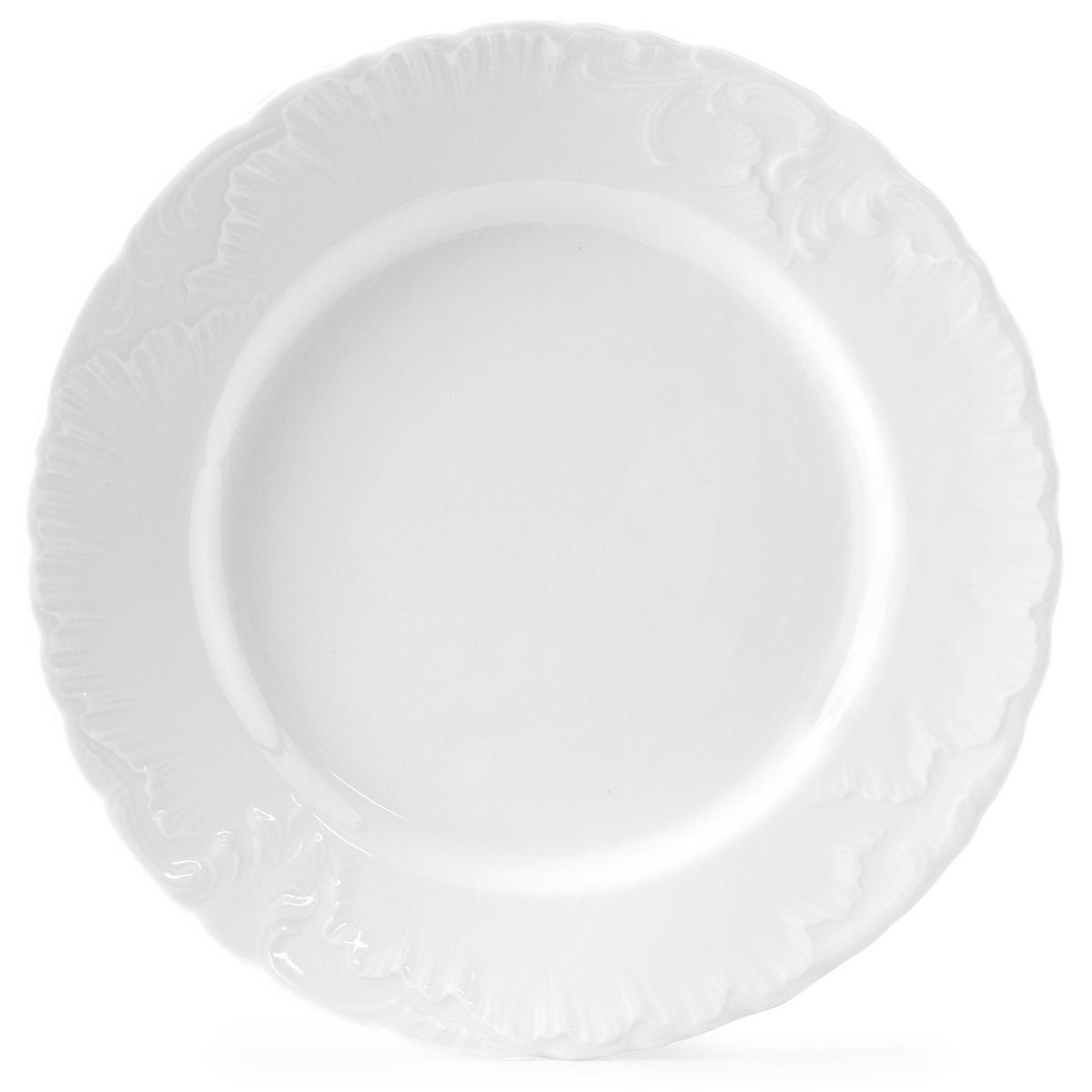 TELLER-SET SPEISETELLER Cmielow Rococo 6-tlg - Weiß, Keramik (25cm) - KONSIMO®