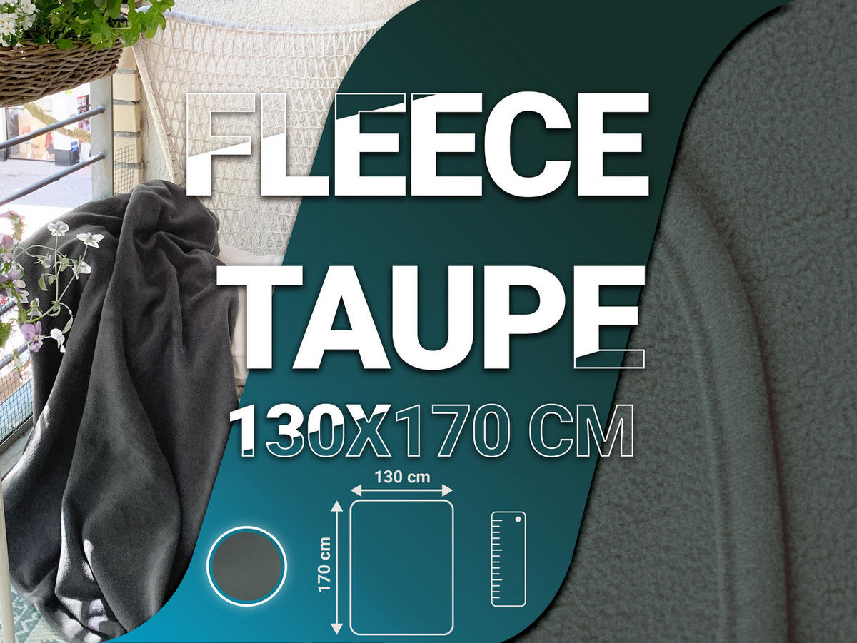 KUSCHELDECKE, 130x170 cm, 100% Polyester, Grau - Taupe, Textil (130/170cm) - Zollner