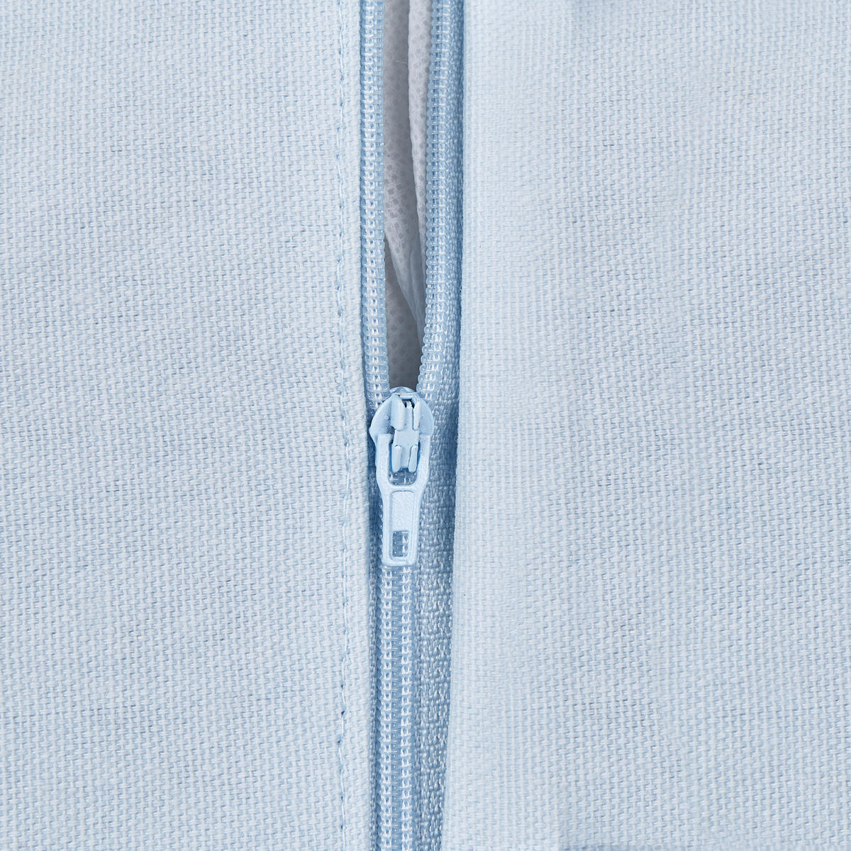 DEKOKISSEN 2er-Set Hellblau 45/45 cm Leea - Blau/Weiß, Naturmaterialien (45/45cm) - Beliani