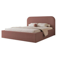 POLSTERBETT FUZZI 140x200 cm Ziegelrot (Stoff Lumi) - mit Bettkasten und Lattenrost - Terracotta, Holzwerkstoff/Textil (140/200cm) - Ravio