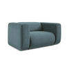 SESSEL Strukturstoff Stoff Blau - Blau/Blaugrau, Kunststoff/Textil (137/70/89cm) - Makamii