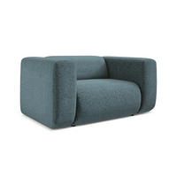 SESSEL Strukturstoff Stoff Blau - Blau/Blaugrau, Kunststoff/Textil (137/70/89cm) - Makamii