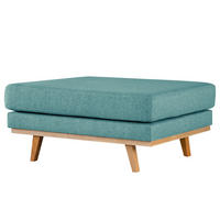 POLSTERHOCKER - Buchefarben/Petrol, Textil (85/43/60cm) - home24