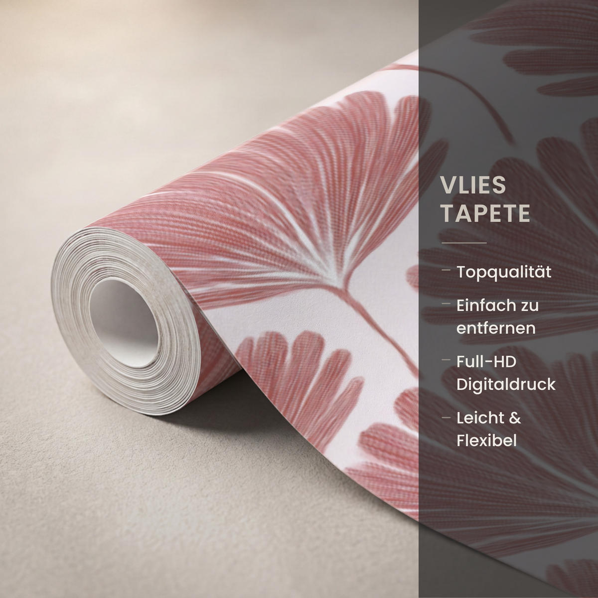 TAPETE - Fächer - Motiv - Terra - 500x240 cm - Rotbraun, Papier (500/240cm) - OnlyWow