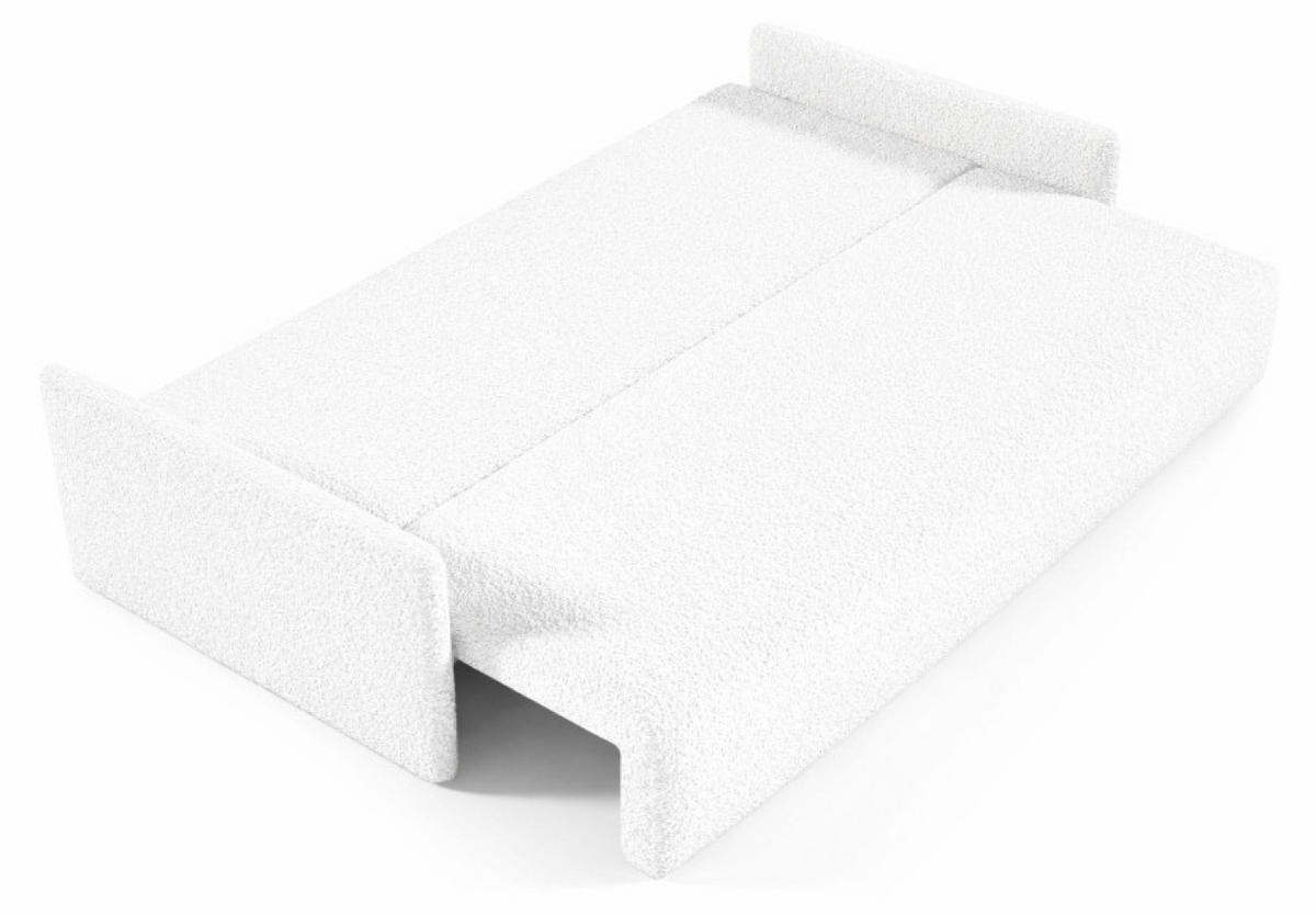SOFA Weiß SISI Mit Schlaffunktion Boucle - Weiß, Textil (207/90/87cm) - Sepro Meble