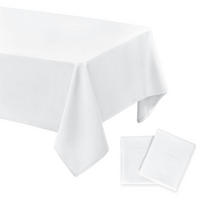 TISCHDECKE 2-teiliges Set 140 x 200 cm Weiß - Weiß, Textil (200/140/1.5cm)