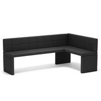 ECKBANK rechts MELVIN Kunstleder, 128/168 cm Anthrazit - Anthrazit, Holz/Kunststoff (128/168cm) - Idohome