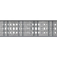 SICHTSCHUTZSTREIFEN Design Vlies Bubble für Doppelstabmatten Hellgrau 2,6m - Hellgrau, Kunststoff (260/19cm) - ZAUN|ZU