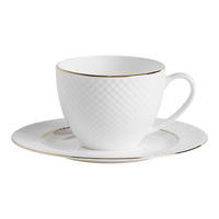 TASSE MIT UNTERTASSE Eleni - Weiß, Keramik (0.22L) - home&you