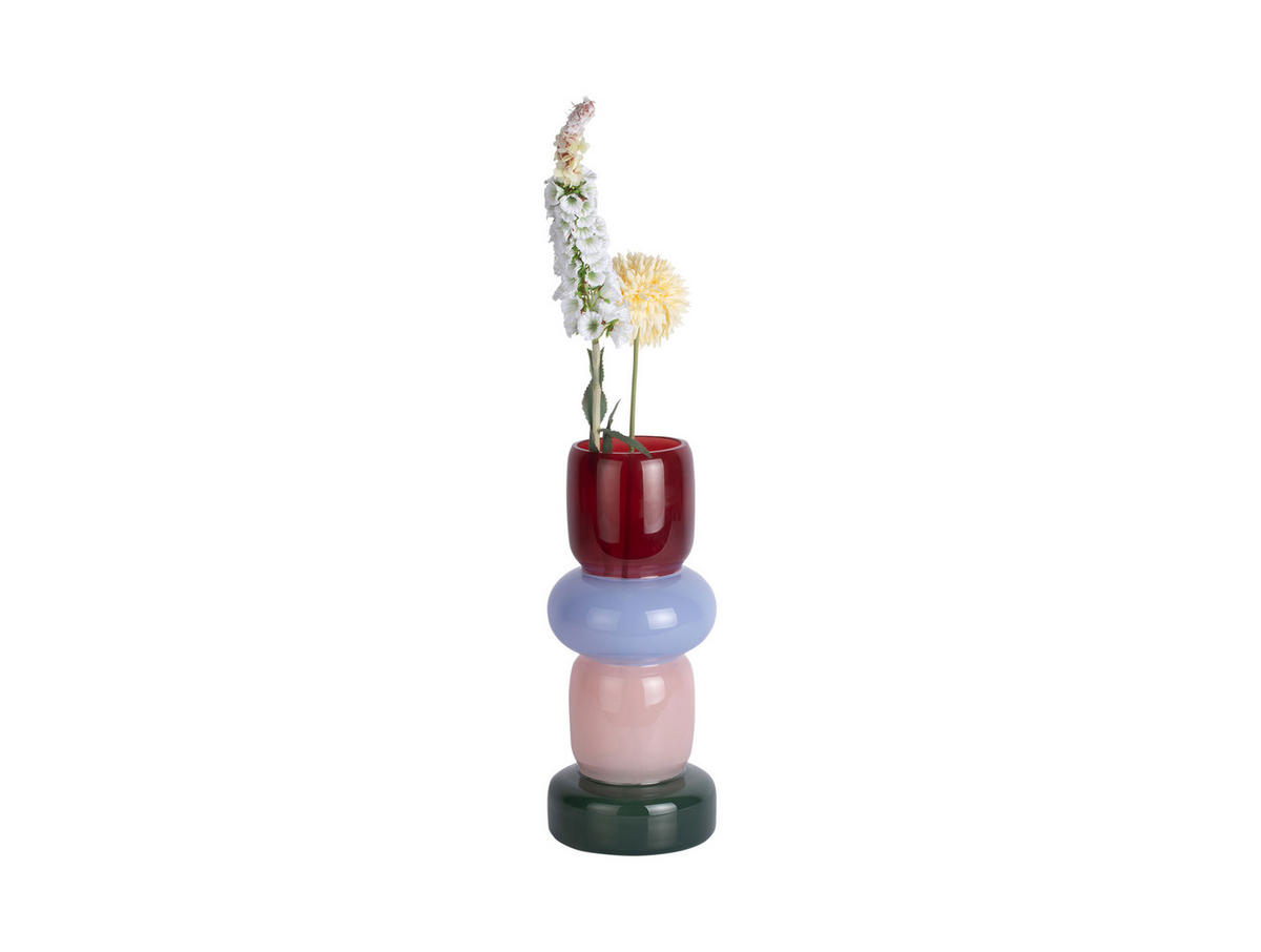 VASE Burano Medium - Mehrfarbig - 32 cm - Multicolor, Glas (13.5/32cm) - Present Time