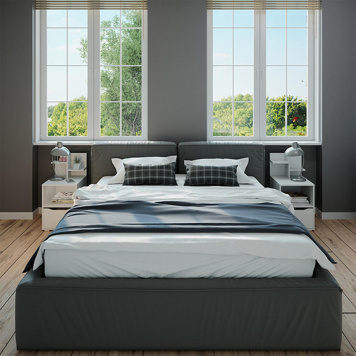 NACHTTISCH Ruben Weiß 40 x 82.2 cm mit Schublade - Weiß, Holzwerkstoff (40/82.2/48cm) - Vicco