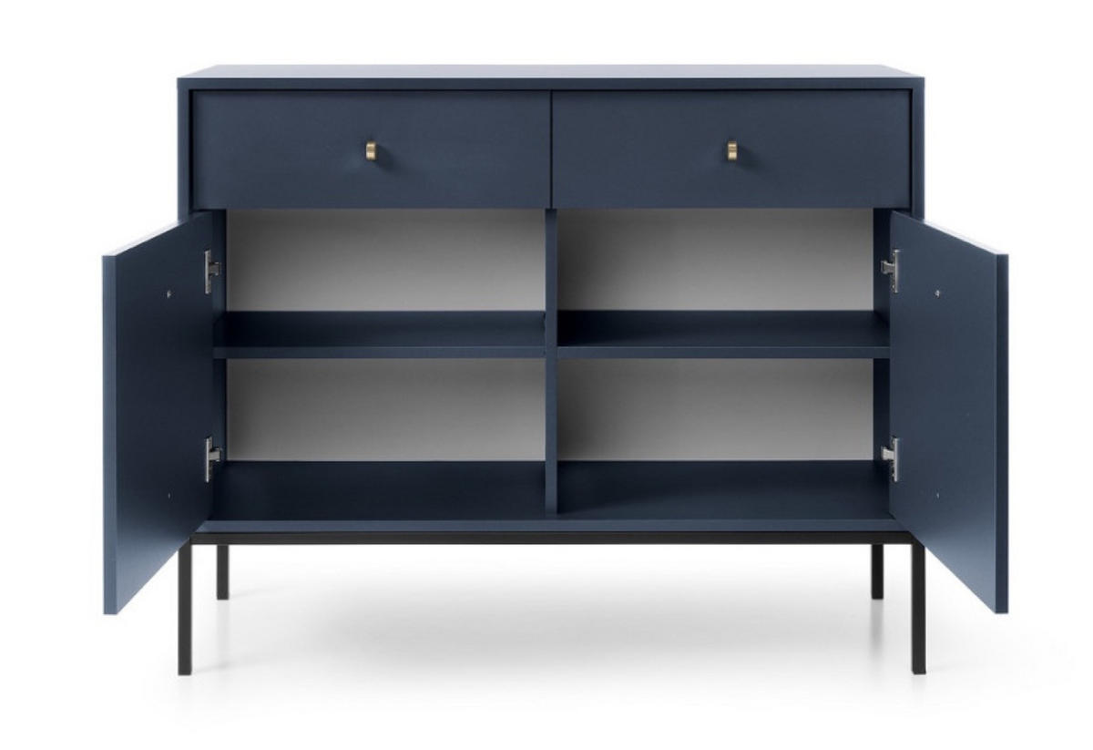 SIDEBOARD Blau MONAKO MKSZ104 Mit Schwarzem Gestell - Blau, Holzwerkstoff (103.5/83.2/39cm) - Sepro Meble