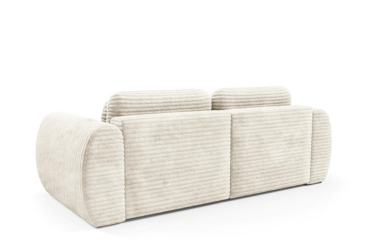 SCHLAFSOFA mit Bettkasten Creme - Creme/Schwarz, Holz/Holzwerkstoff (266/95/110cm) - Furnisell