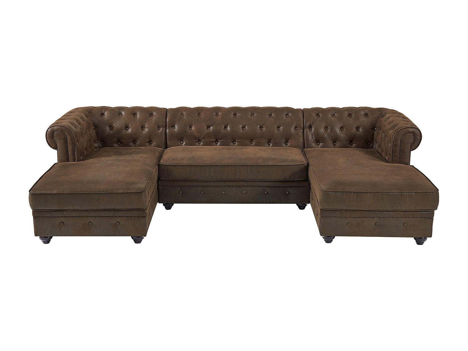 SOFA ohne Schlafmöglichkeit - 5 Personen - Stoff, Stoff - Braun - Braun, Textil (290/72/163cm) - Vente-Unique