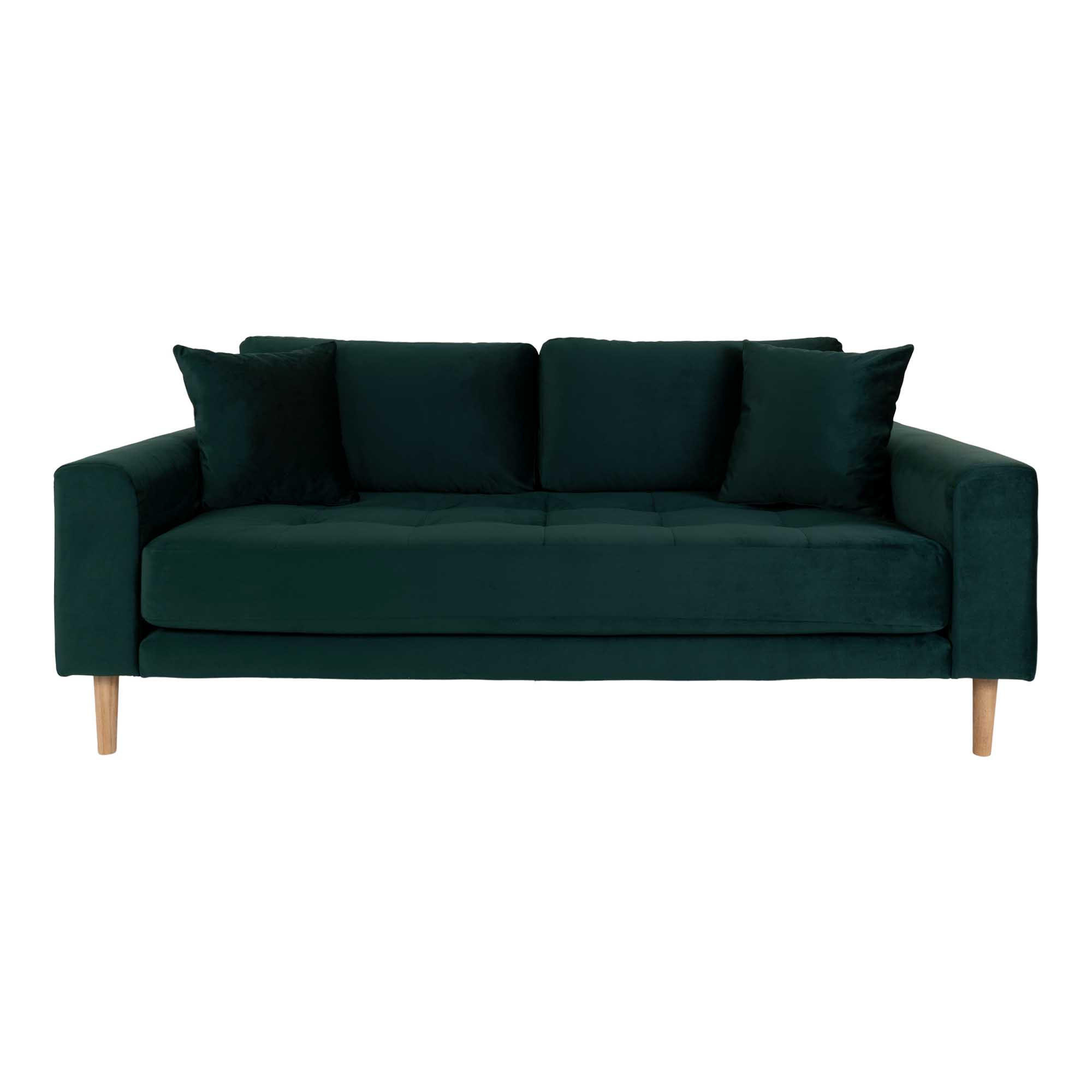 2,5-SITZER-SOFA Velours grün - Grün, Textil (180/76/93cm) - ebuy24