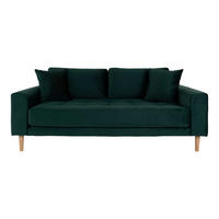 2,5-SITZER-SOFA Velours grün - Grün, Textil (180/76/93cm) - ebuy24