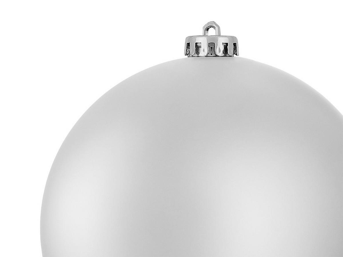 CHRISTBAUMKUGEL rund silber matt 15 cm - Silberfarben, Kunststoff (25/25/25cm) - LAALU