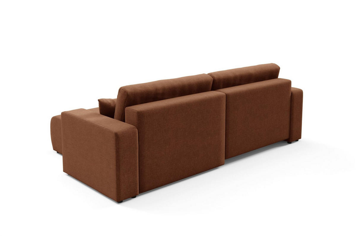 ECKSOFA Augusto - Kupferfarben, Holzwerkstoff/Textil (244/149cm) - Fun Möbel