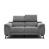 SOFA FIERO 2-Sitzer, grau - Schwarz/Grau, Holzwerkstoff/Textil (170/82/103cm) - Courtois Laville