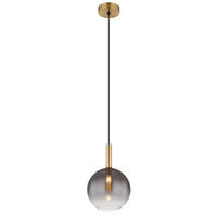 HÄNGELEUCHTE, Rauchglas, Schwarz, höhenverstellbar - Schwarz, Glas (18/18/120cm) - Globo Lighting