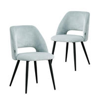 STUHL VICKY 2 Stück - Hellblau, Metall (53/81/58cm) - B&D Home