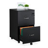 ROLLCONTAINER - Silberfarben/Schwarz, Holzwerkstoff/Kunststoff (43/72/46cm) - Relaxdays