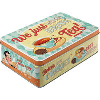 VORRATSDOSE flach Tea & Cookies Together - Multicolor, Metall (23/7/16cm) - Nostalgic-Art