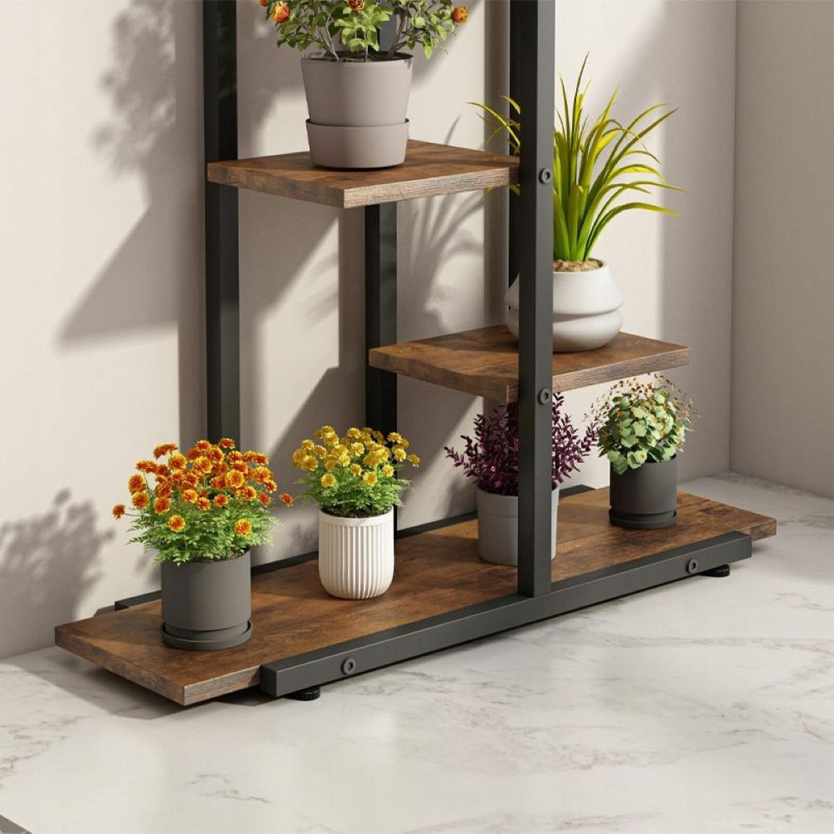 BLUMENSTÄNDER, braun 60/24/113 cm - Braun, Holzwerkstoff (60/113/24cm)