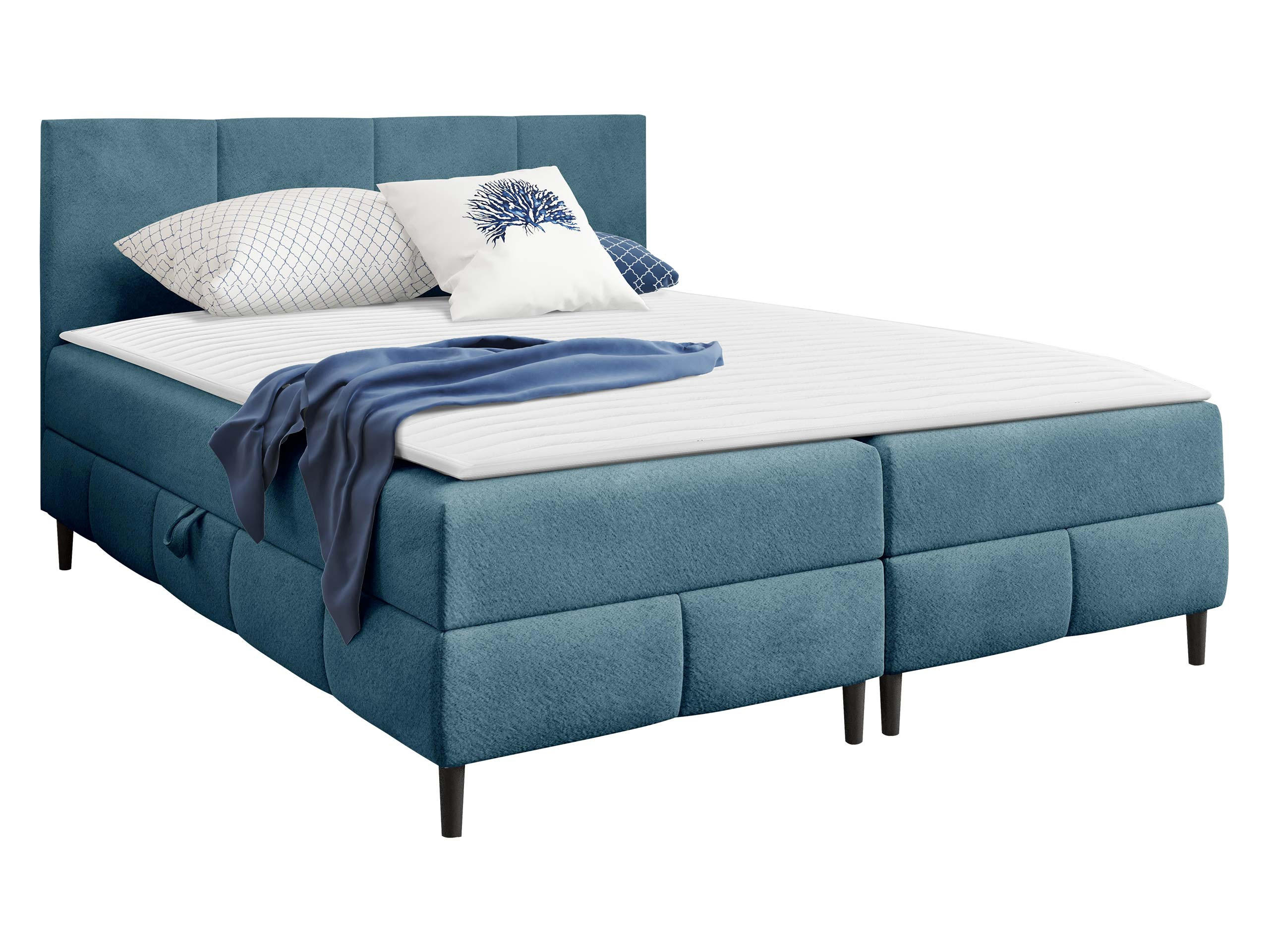 BOXBETT Box Best 2 - Blau/Schwarz, Holz/Holzwerkstoff (140/200cm) - MIRJAN24