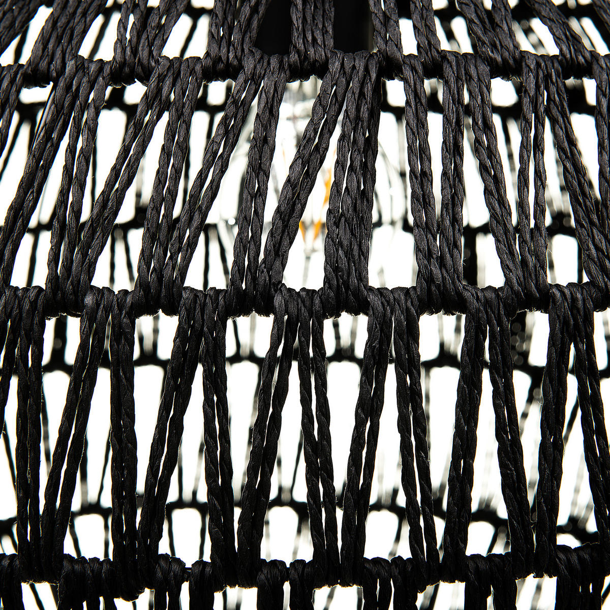 HÄNGELEUCHTE Molopo 40/40/167 cm - Schwarz, Papier (40/40/167cm) - Beliani
