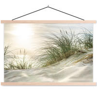 POSTER Dünen - Strand - Schleswig-Holstein - Wattenmeer 120x80 cm - Creme, Textil (120/80/0.15cm) - MuchoWow