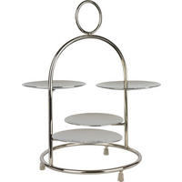 ETAGERE Table 30x27,5x32,5cm - Silberfarben, Metall (30/32.5cm) - FURNARO