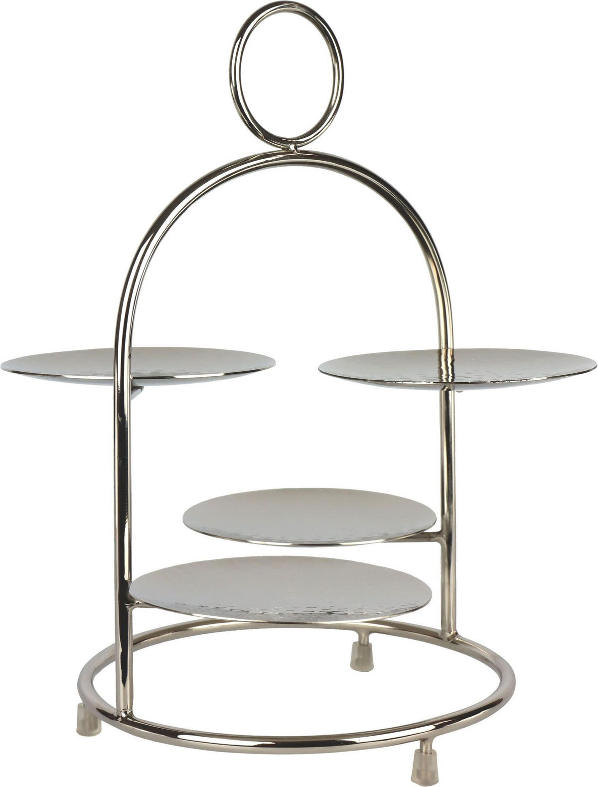 ETAGERE Table 30x27,5x32,5cm - Silberfarben, Metall (30/32.5cm) - FURNARO