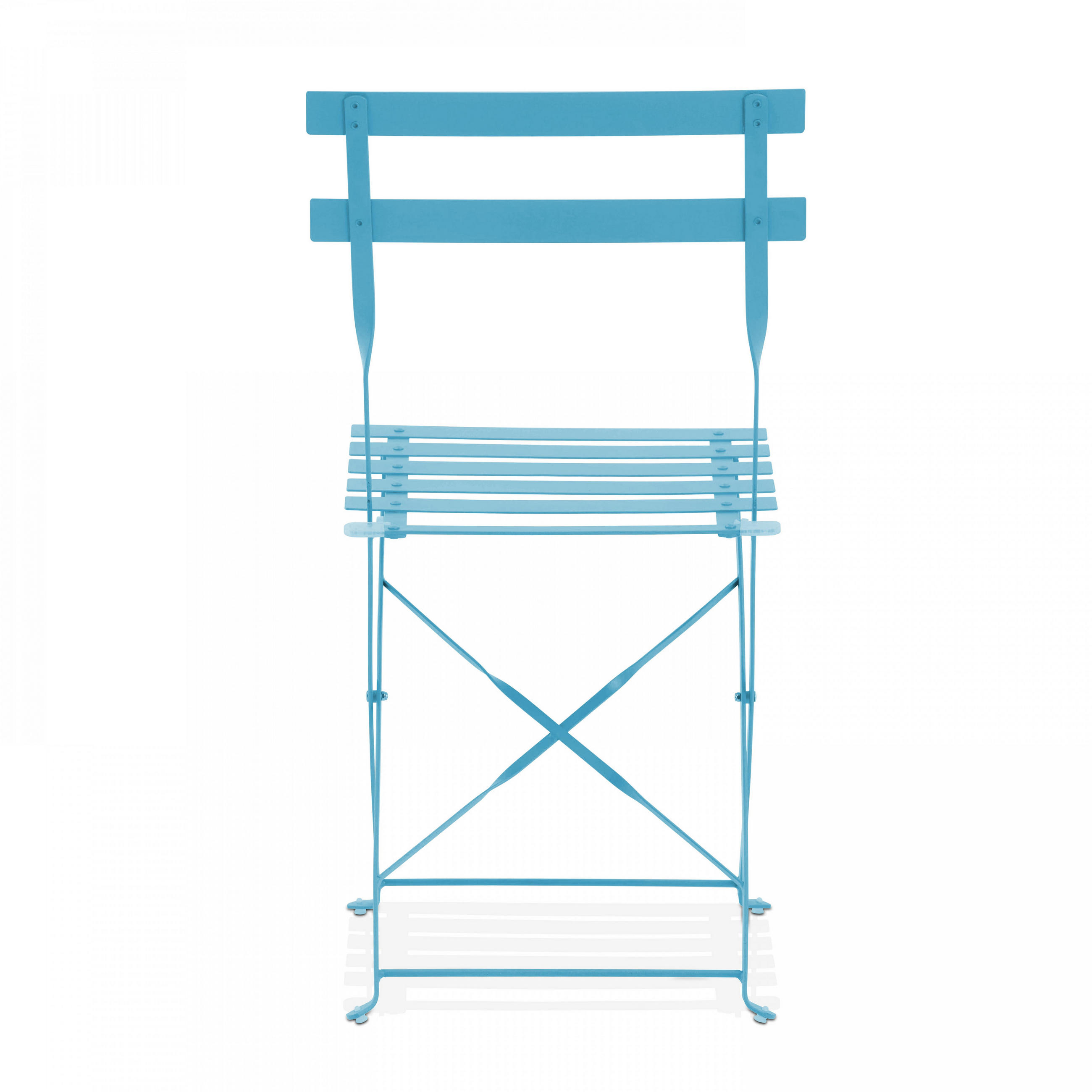 GARTENSTUHL, klappbar 2-tlg., Blau - Blau, Metall (46/82/42cm) - Oviala