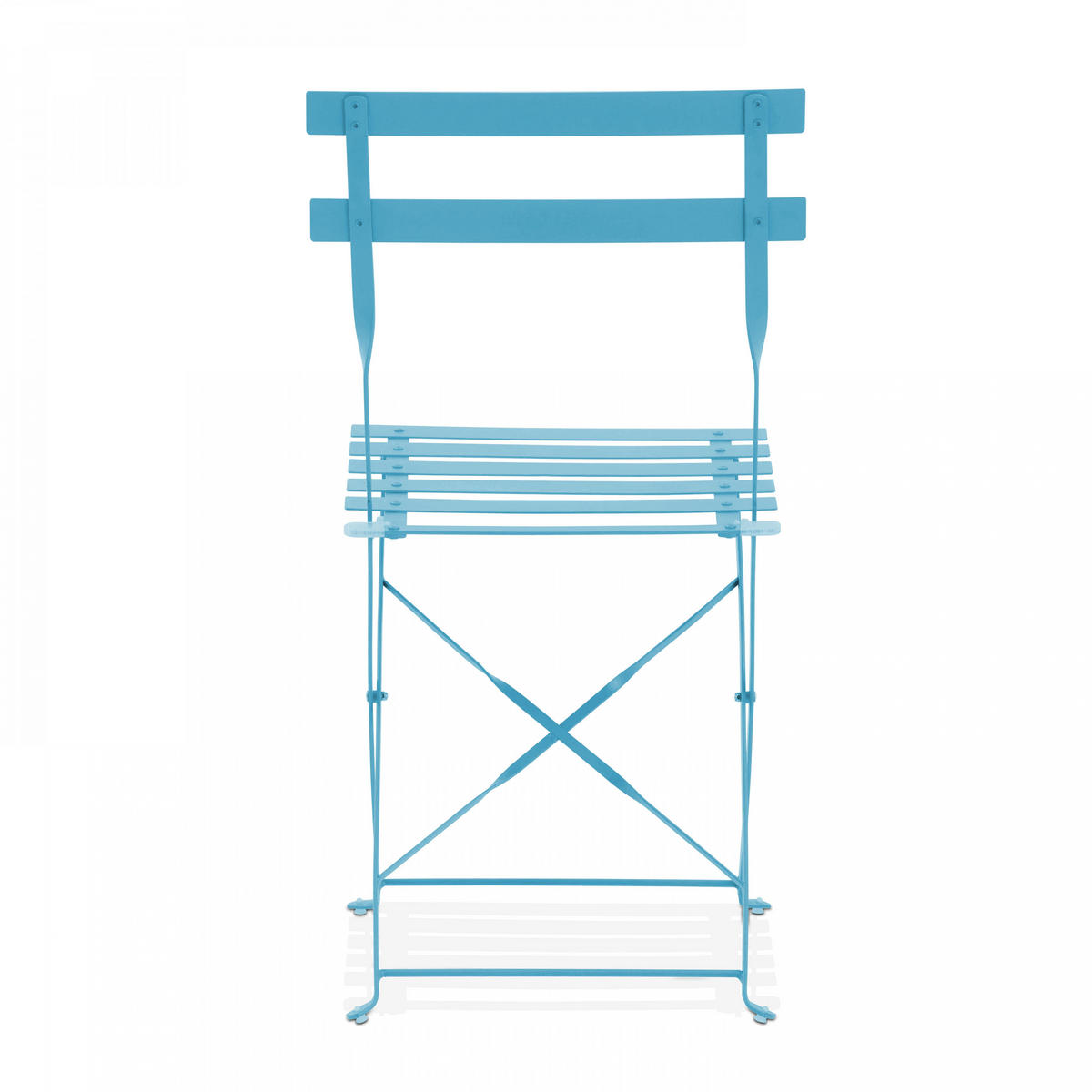 GARTENSTUHL, klappbar 2-tlg., Blau - Blau, Metall (46/82/42cm) - Oviala