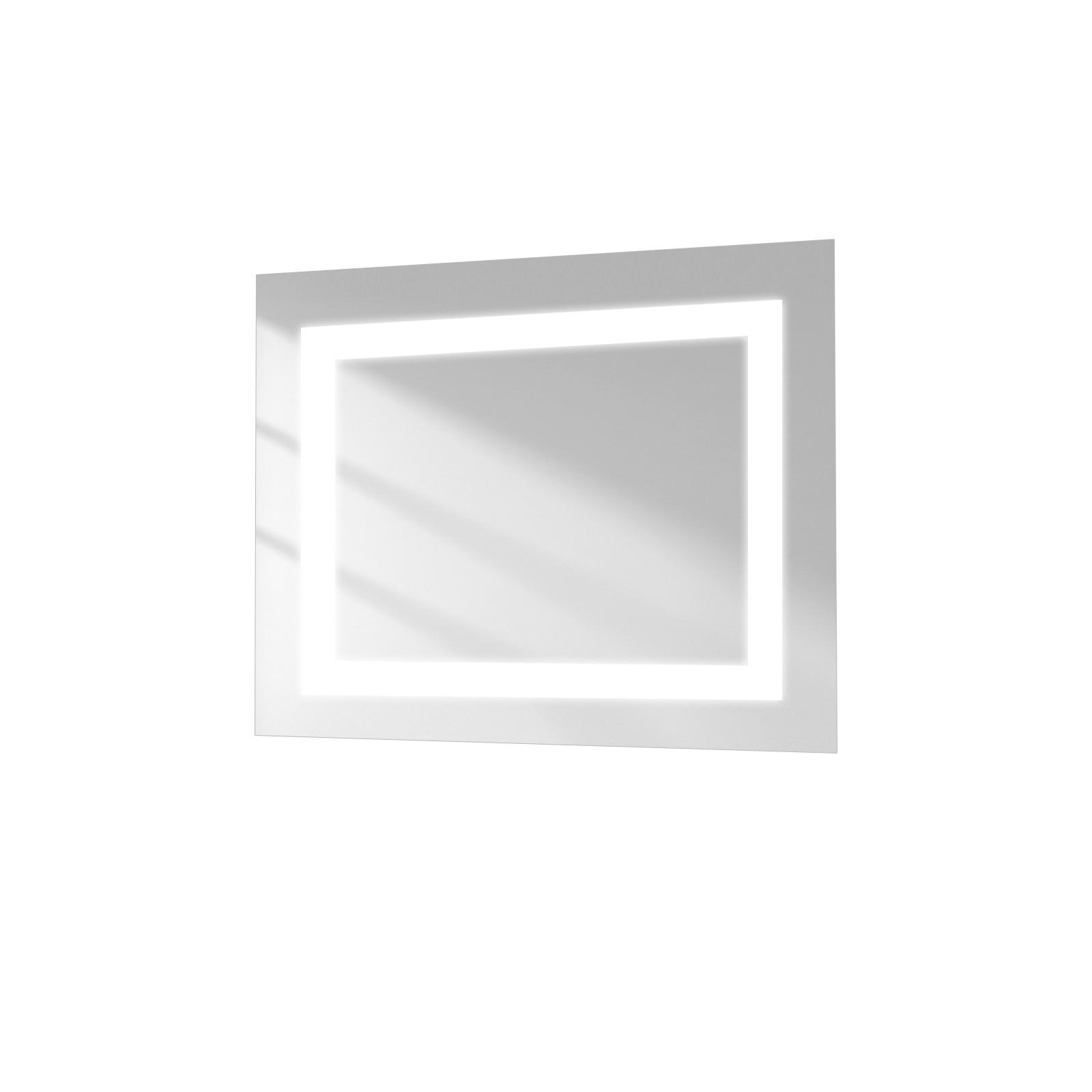 BADSPIEGEL mit Beleuchtung und Anti-Beschlag 60/45 cm - Weiß, Glas (45/4.3/60cm) - EMKE