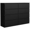 KOMMODE 140 Schwarz 138,5x39x101,5 cm - Schwarz, Holzwerkstoff (138.5/101.5/39cm) - Mobelsta