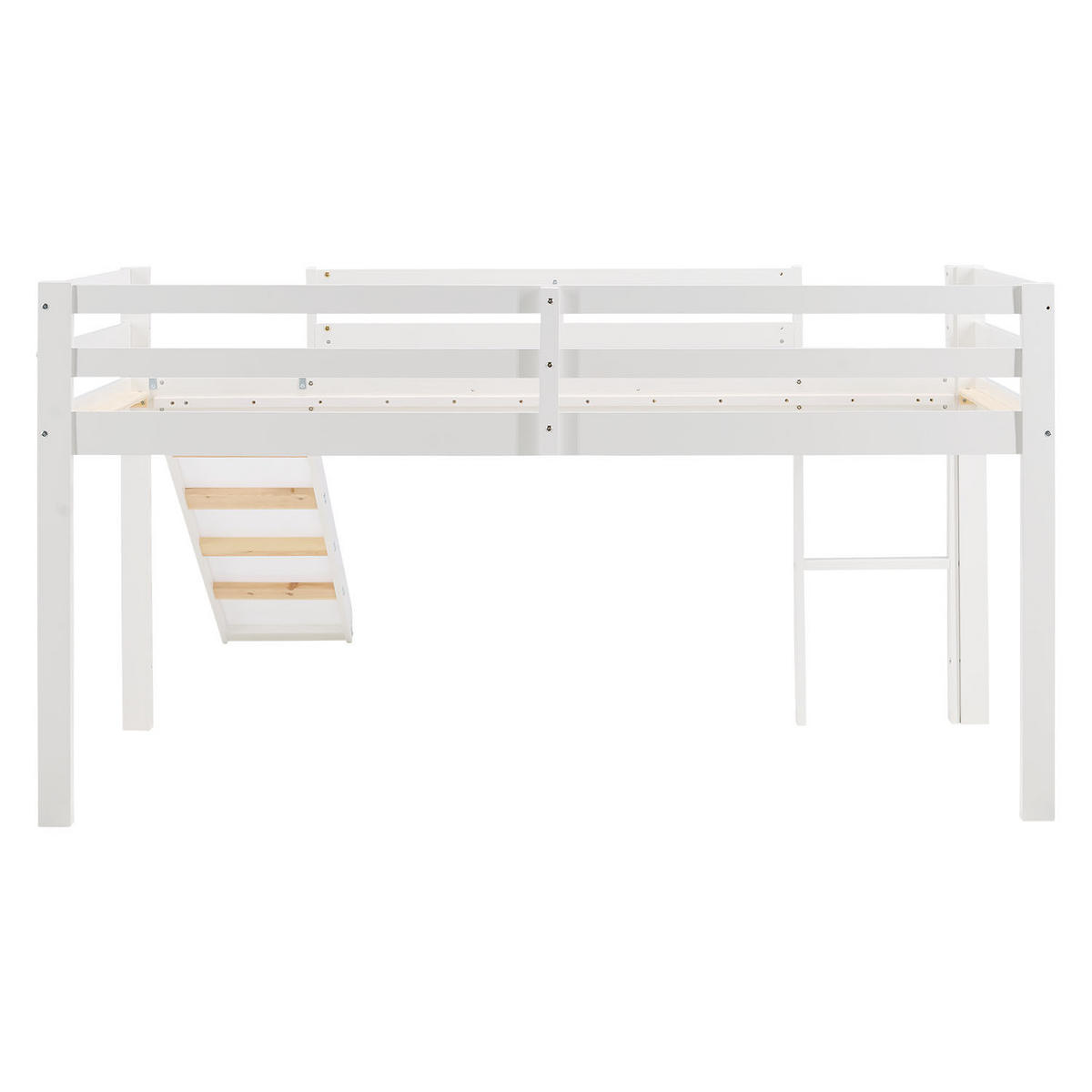 HOCHBETT mit Rutsche 90/200 cm Schwarz - Schwarz/Weiß, Holz - Homestyle4u