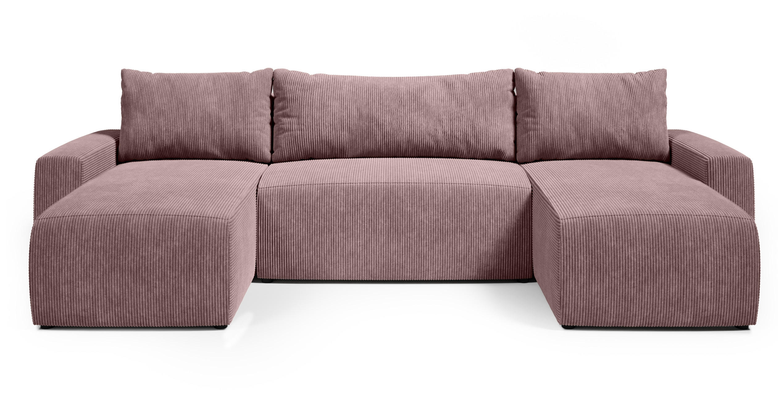 WOHNLANDSCHAFT Plush mit Schlaffunktion Rosa Cord - Rosa, Kunststoff/Textil (315/72/145cm) - Bromarkt