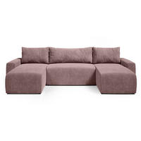 WOHNLANDSCHAFT Plush mit Schlaffunktion Rosa Cord - Rosa, Kunststoff/Textil (315/72/145cm) - Bromarkt