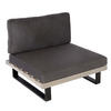 LOUNGE-SESSEL Schwarz, Grau, Grau - Schwarz/Grau, Holz (82/75/82cm) - MCW