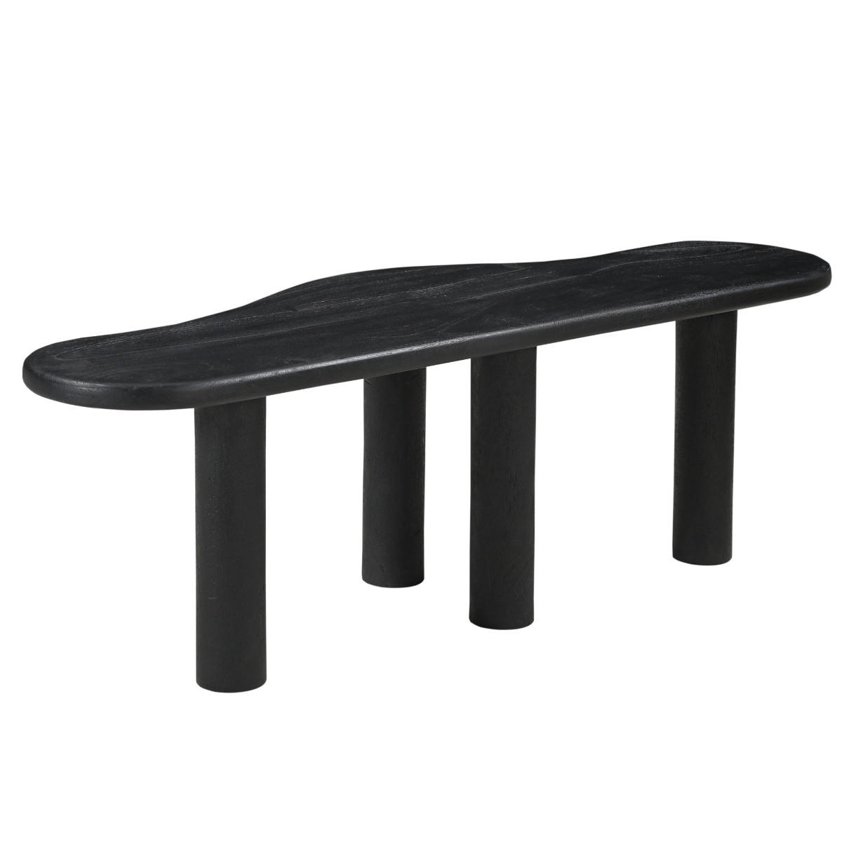 COUCHTISCH 2er Set aus Mangoholz, schwarz - Schwarz, Holz (120/65/38cm) - Giga Meubel
