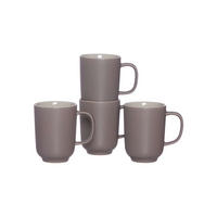KAFFEEBECHER Jasper Taupe 285 ml 4er Set - Taupe, Keramik (0.285L) - Ritzenhoff Breker
