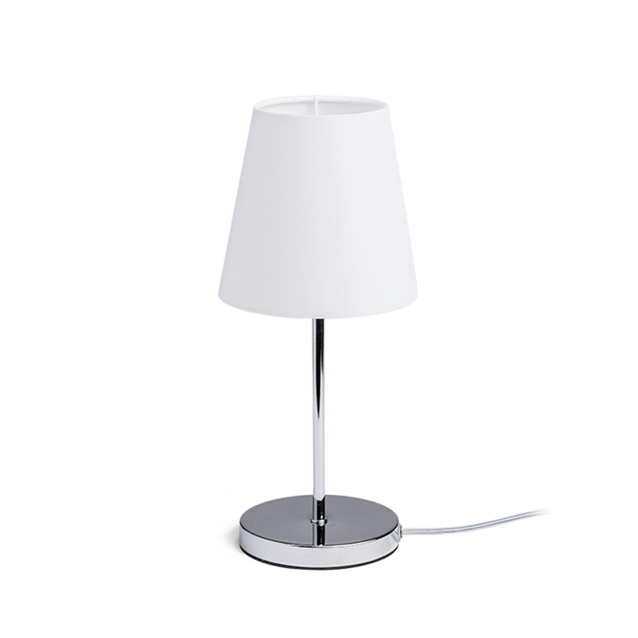 TISCHLEUCHTE NYC/CONNY 15/15 Polycotton weiß 11 W - Weiß, Textil (15/15/36cm) - Rendl